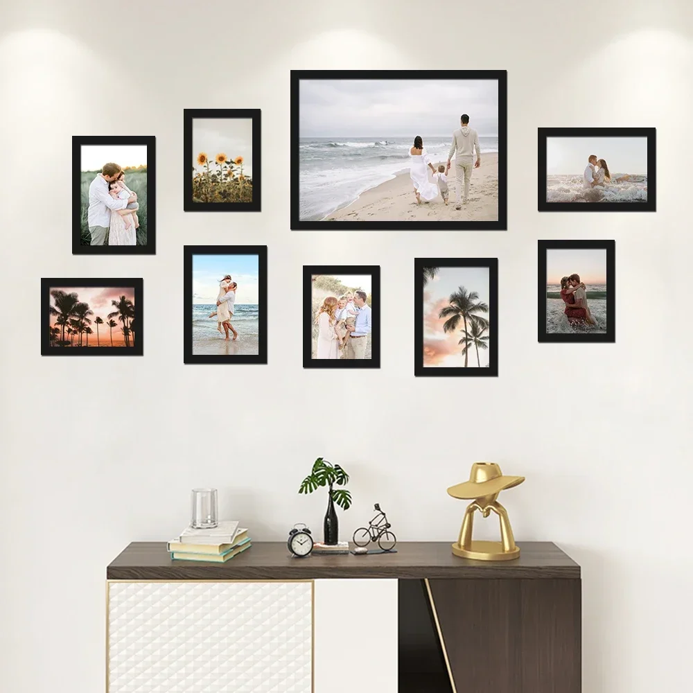 Black Combination Blank Photo Frame Set for Home Decor