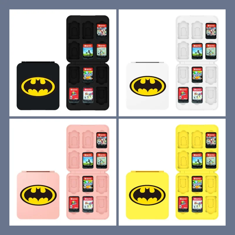 

Batman Superhero Logo 12 in 1 Game Card Case for Nintendo Switch Oled Portable Storage Box Ns Protective Cover Travel Accessory
