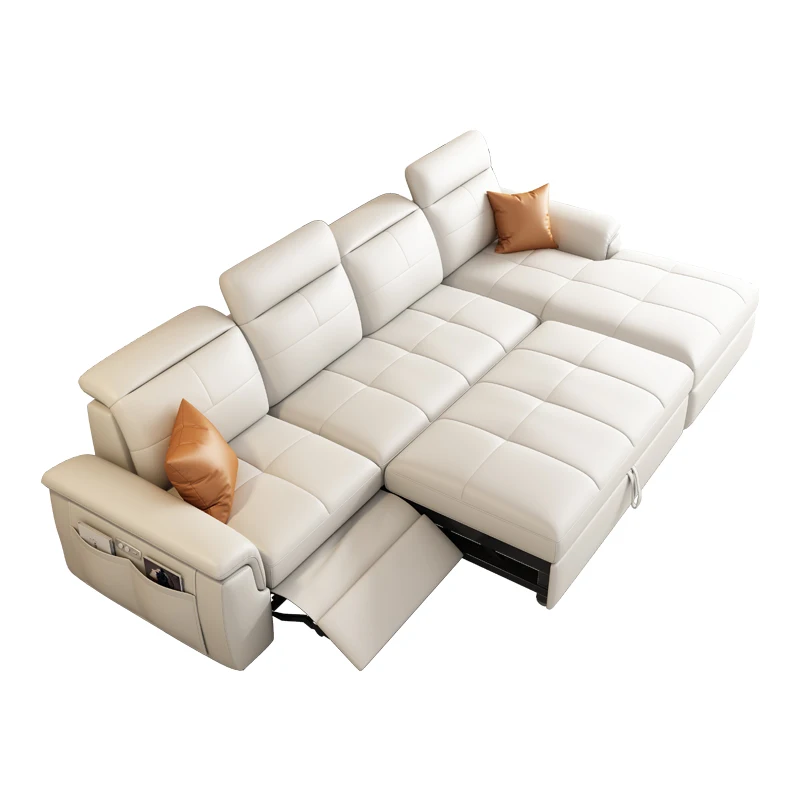 الكهربائية وظيفية أريكة سرير الأثاث مسند الرأس قابل للتعديل الجلود على شكل حرف L كرسي أريكة النشاط مزيج غطاء أريكة #1