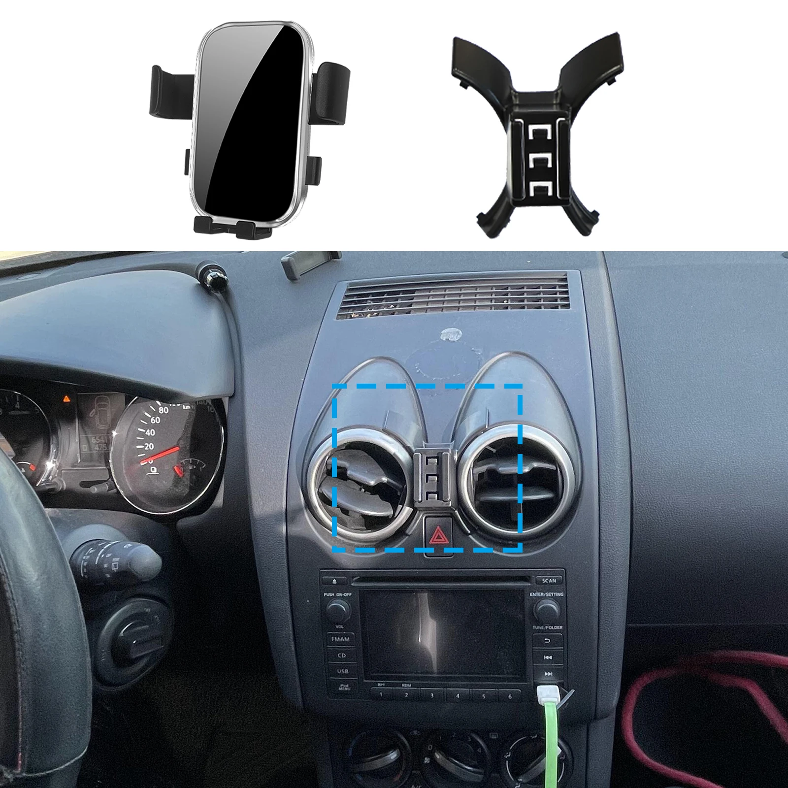 

for Nissan Qashqai J10 2008-2010 2011 2012 2013 2014 2015 Car Mobile Phone Holder GPS Bracket Navigation Accessories Stand Auto
