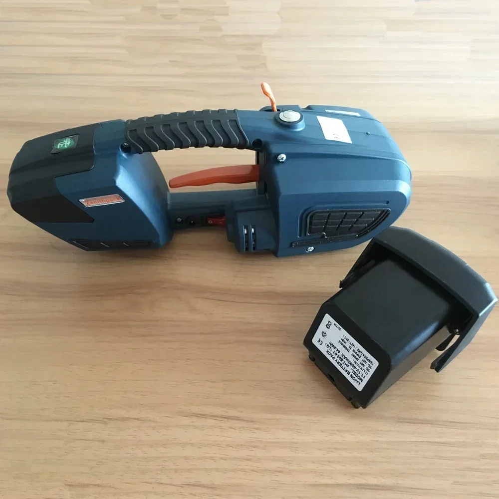 

2 Batteries Electric Strapping Machine for 1/2-5/8in PET PP Straps Automatic Handheld JDC1316