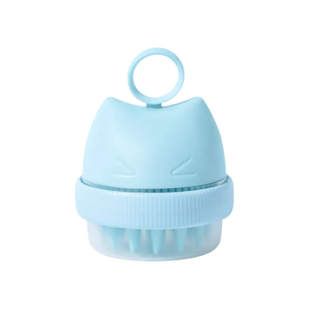 

Scrubbing Function Cat Bath Brush Wet and Dry Use Can Hold Shower Gel Dog Cleaning Brush Hanging Soft Bristles