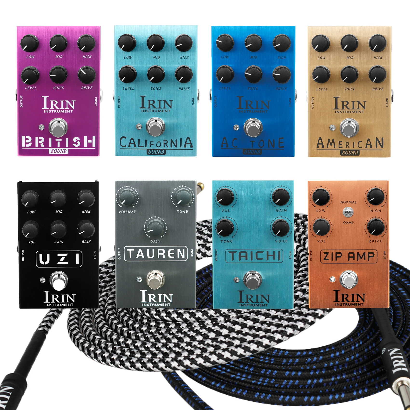 

IRIN Guitar Effect Pedal With 3M Cable Overdrive Distortion Speakers Analog Classic British Rock Effect Electric Bass Pedal