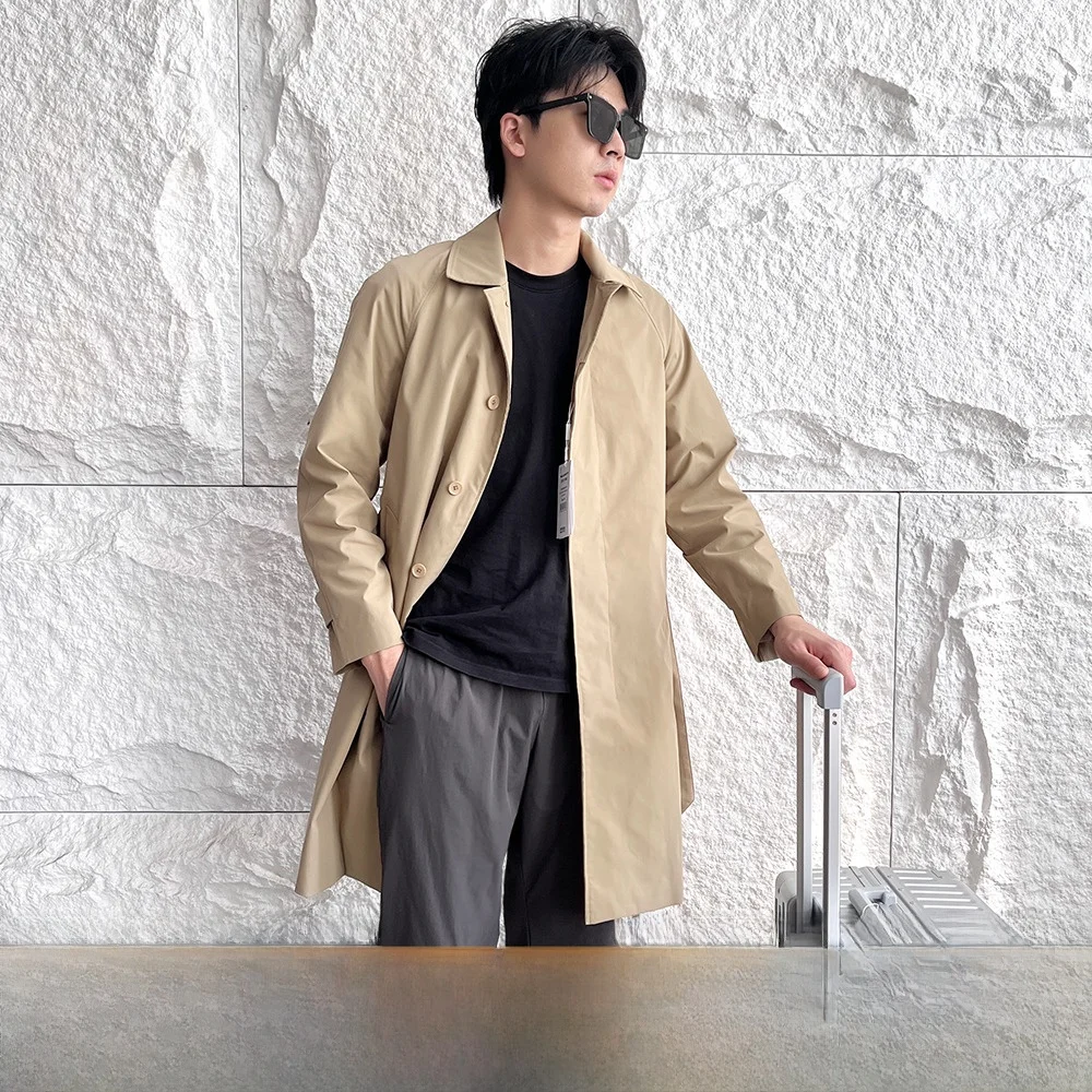 

Мужская ветровка средней длины, куртка со съемной внутренней частью «два в одном», модная осенне-зимняя универсальная верхняя одежда, пальто