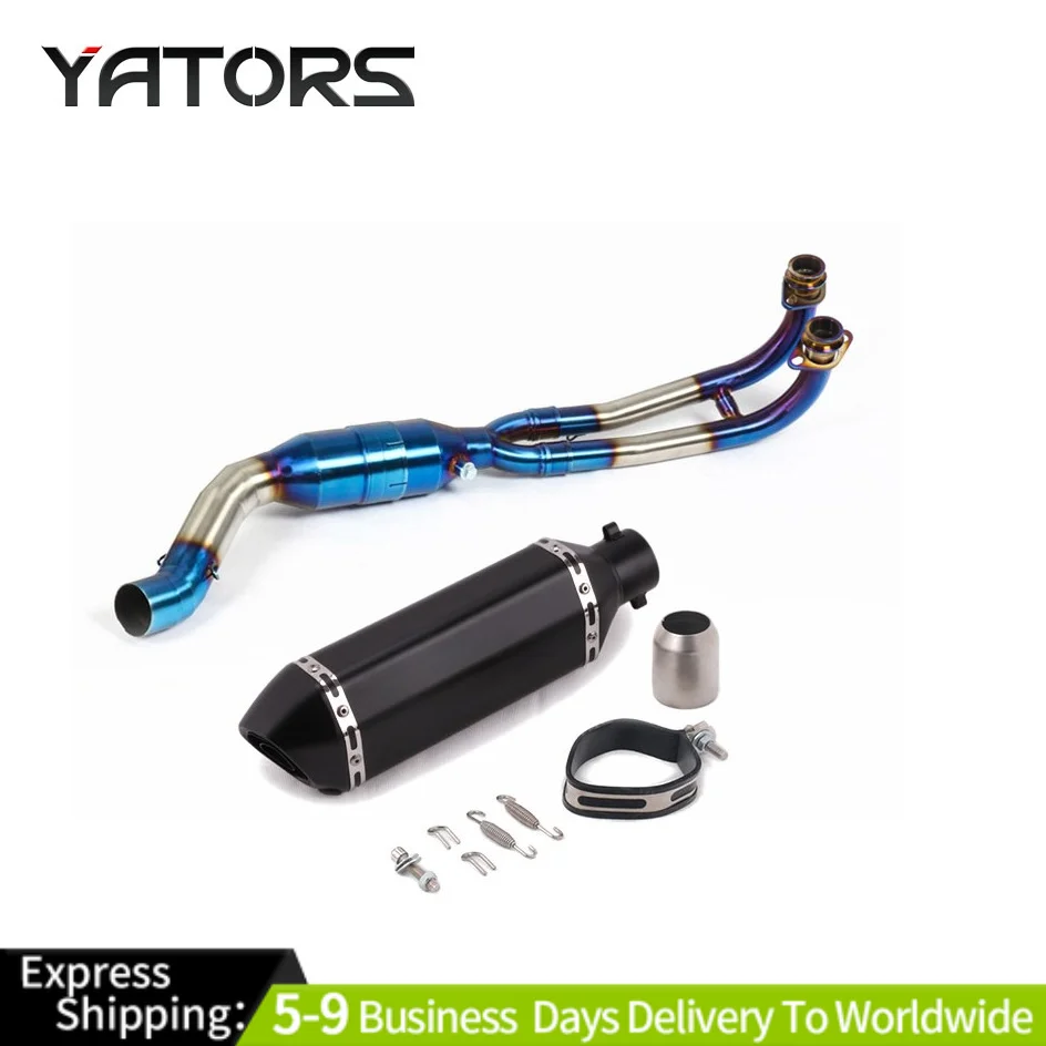 

For Yamaha TMAX500 TMAX530 08-16 Header Link Pipe Slip On Exhaust 310mm Mufflers Exhaust Systems Exhausts Pipes