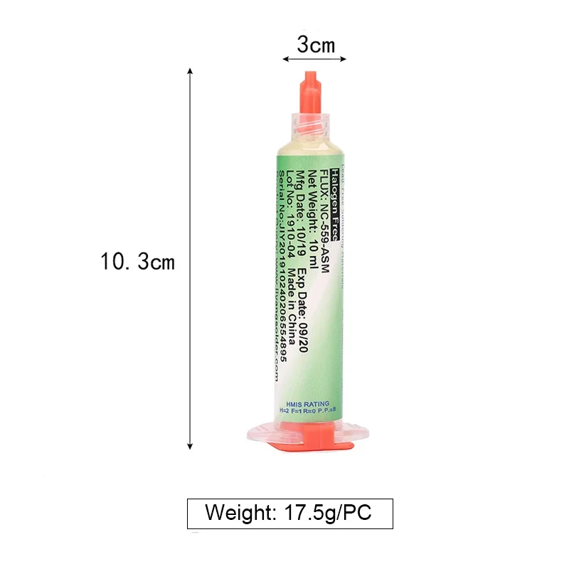 Amtech NC-559-ASM 노 클린 플럭스 납땜용, 할로겐 프리 10cc, SMD BGA 리볼링 납땜 용접 플럭스 Nc 559