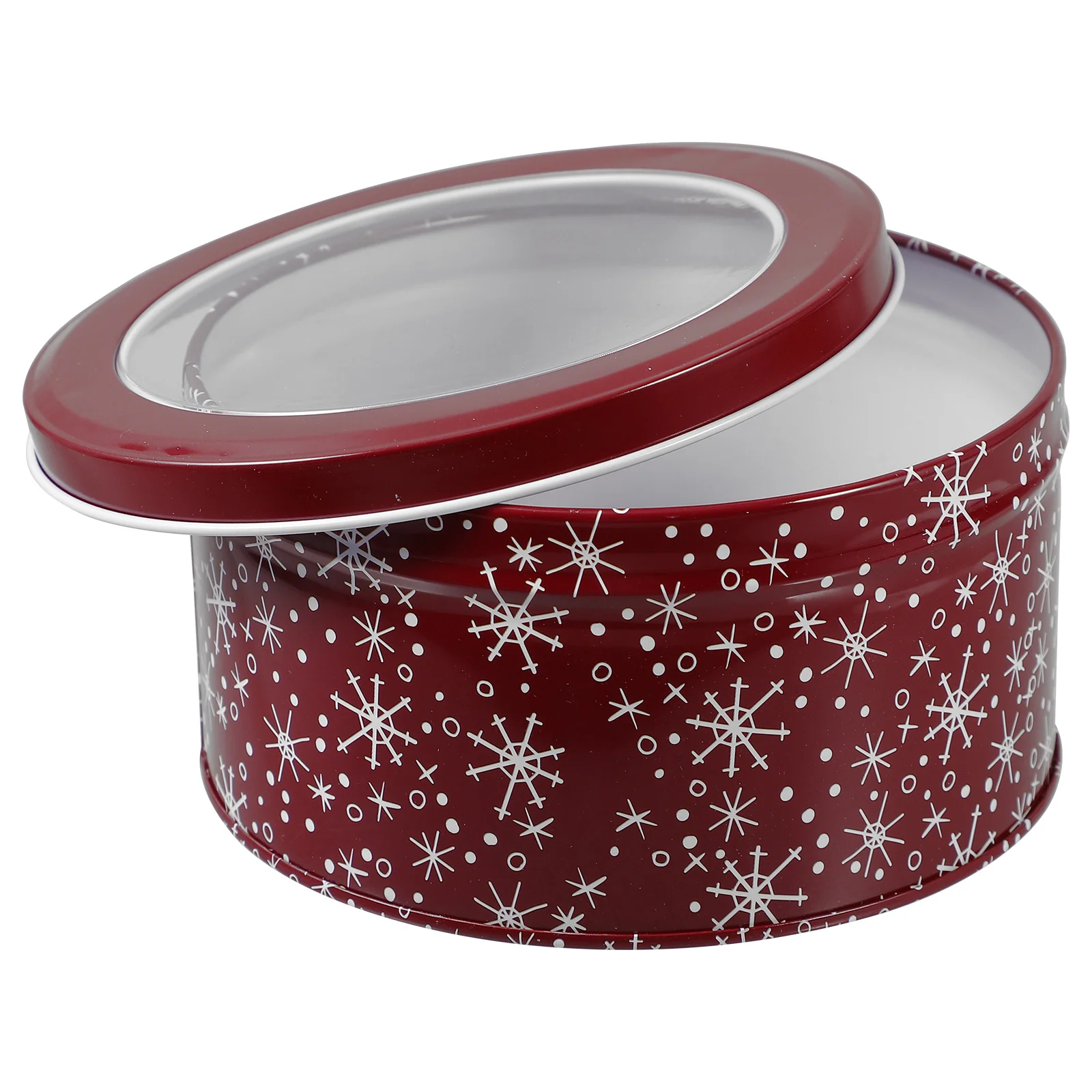 

Christmas Candy Box 1 Piece Tinplate Cookie Container with Lid Holiday Biscuit Storage Tin Festive Party Favor Case