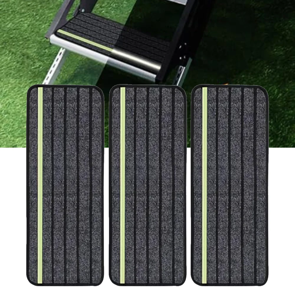 Effortless Cleaning RV Mat Glow-in-the-Dark Mat Anti-Slip Step Covers Easy To Clean Design Hassle-Proof Installation