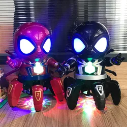 Marvel el increíble Spider Man bailando Robot luz Musical juguete eléctrico muñeca Spiderman figura de acción niños divertido regalo de cumpleaños