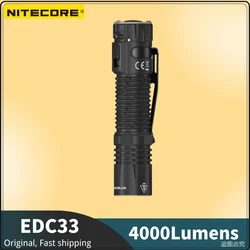 NITECPRE EDC33 4000Lumens USB-C Rechargeable Torch Light LED Flashlight ,Built in 4000mAh 18650 Li-ion Battery