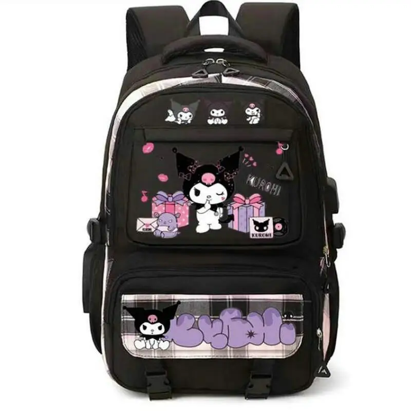 Mochila Kuromi zaino impermeabile di grande capacità per la scuola Kawaii Anime borsa cosplay borsa da viaggio scuola studente ragazza regalo