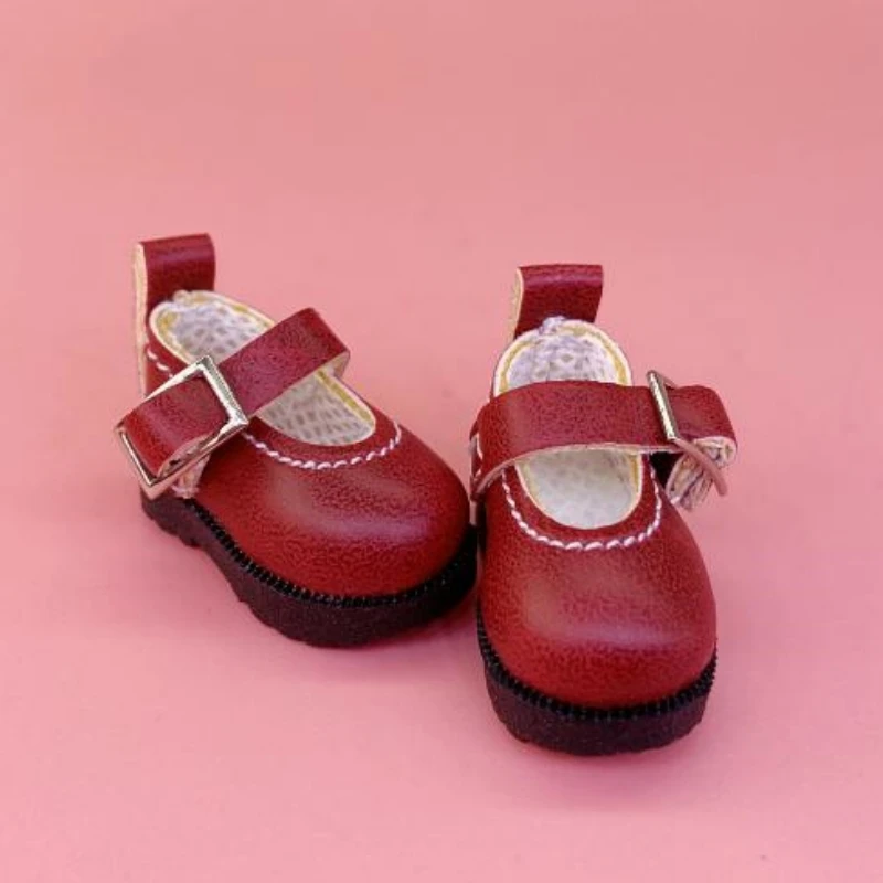 Tilda 3.2cm Doll Boots for Blythe Azone Doll Toy,1/8 Mini Leather Shoes for RRFF Mini dolls and Pings Dolls Shoes Accessories