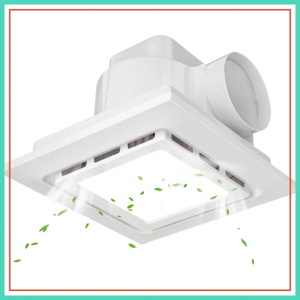 

Ultra Quiet Bathroom Exhaust Fan with Light, 145CFM 1.0 Sone, 12" Panel 10"x10" Mount