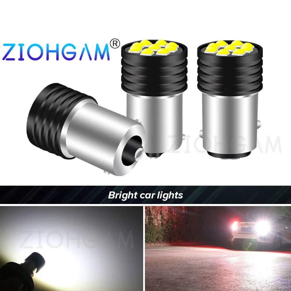 

ZIOHGAM 2PCS 1156 P21/5W P21W Brake Reverse Led Bulb R10W 1157 BAY15D R5W BA15S Turn DRL Signal Park Tail Backup Lamp Car Light