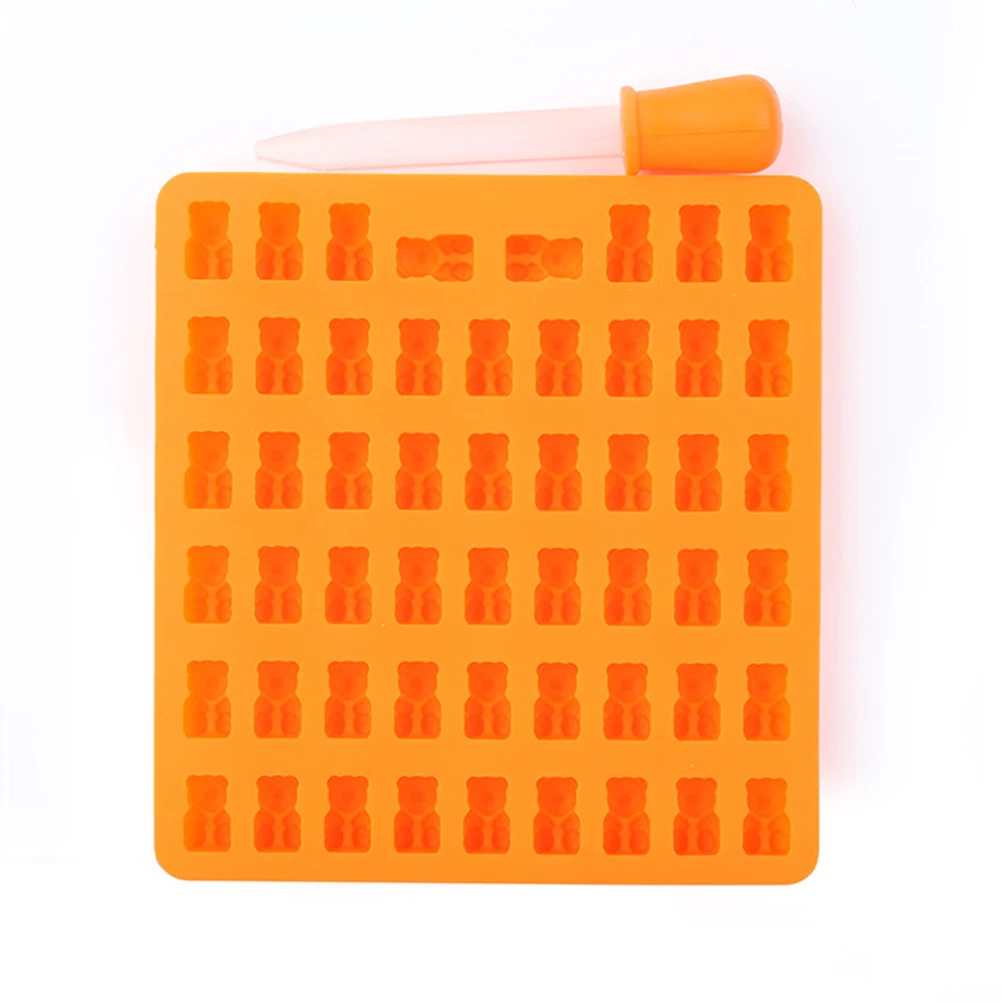 

Silicone Chocolate Mold 4 Sets Bear Shaped Candy DIY Red Green Non Toxic Food Grade Soft Reusable Easy Clean