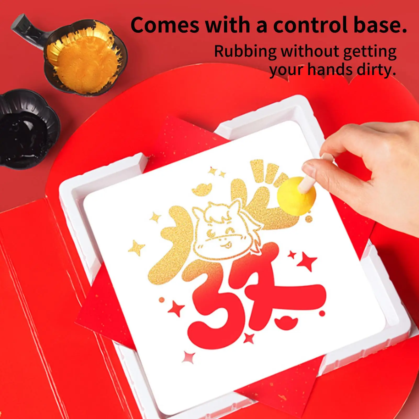 مجموعة فن الكتابة بالحروف الصينية، لعبة حرفية للعام الجديد للأطفال، تعليمية للمنزل ورياض الأطفال، نشاط احتفالي للعطلات