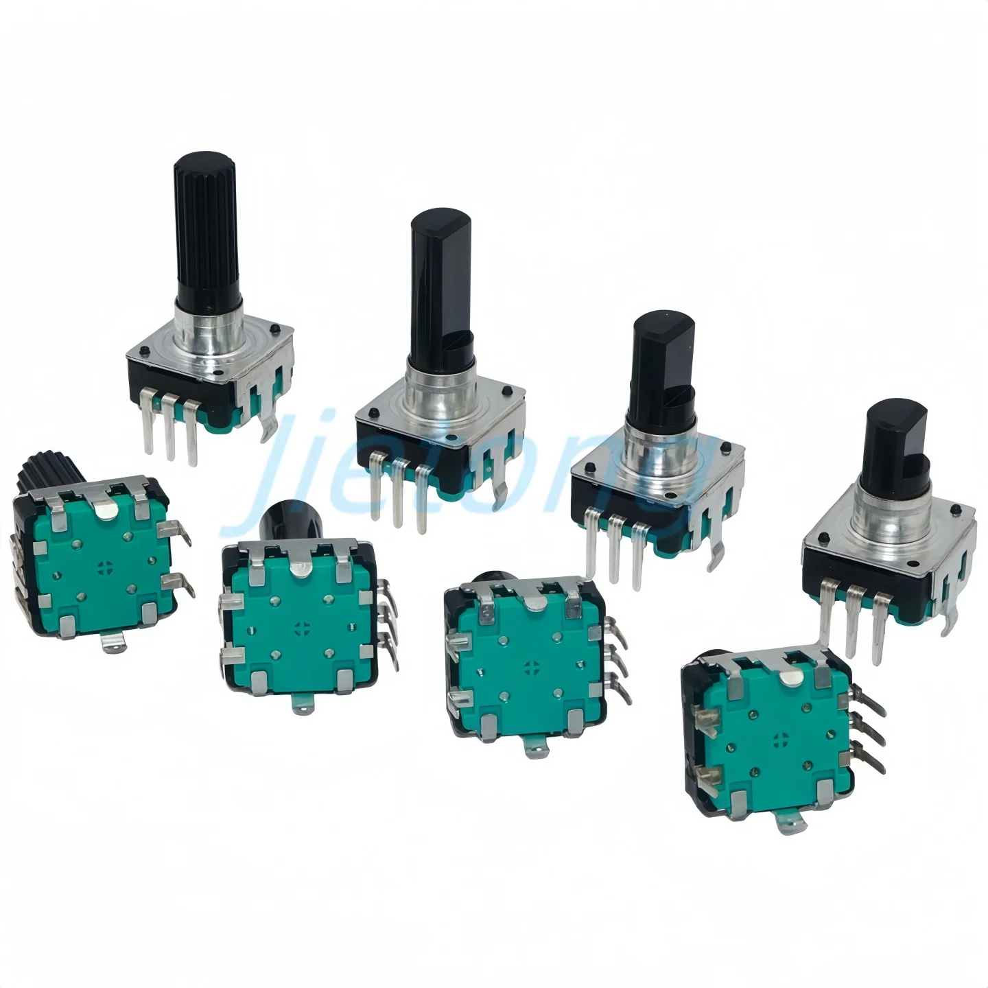 

5pcs EC12 Rotary Encoder 360 Degree Potentiometer Audio Coding 5Pin 24 Position With Push Button 11.5/14/19mm Half Plum Shaf
