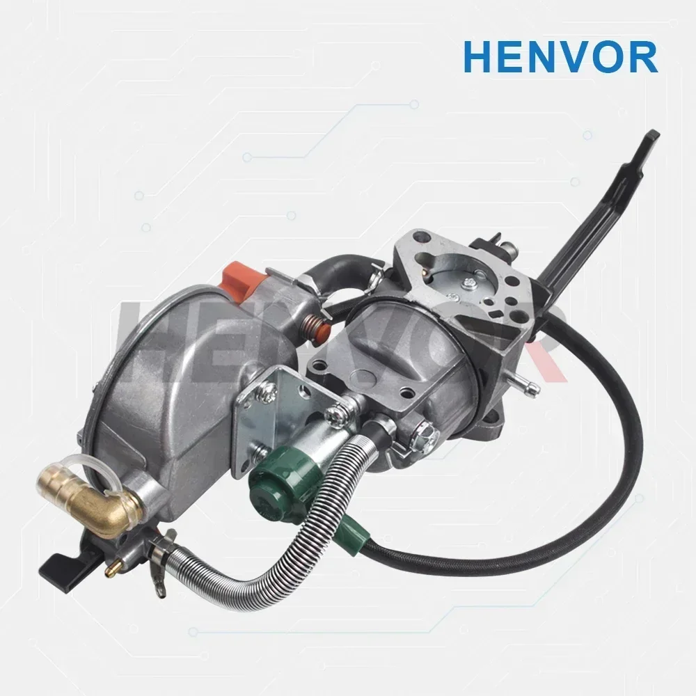 LPG Dual Fuel Carburetor Kit For GX270 177F 9HP Generator Manual Choke P21 LPG 3KW Genset Accessory