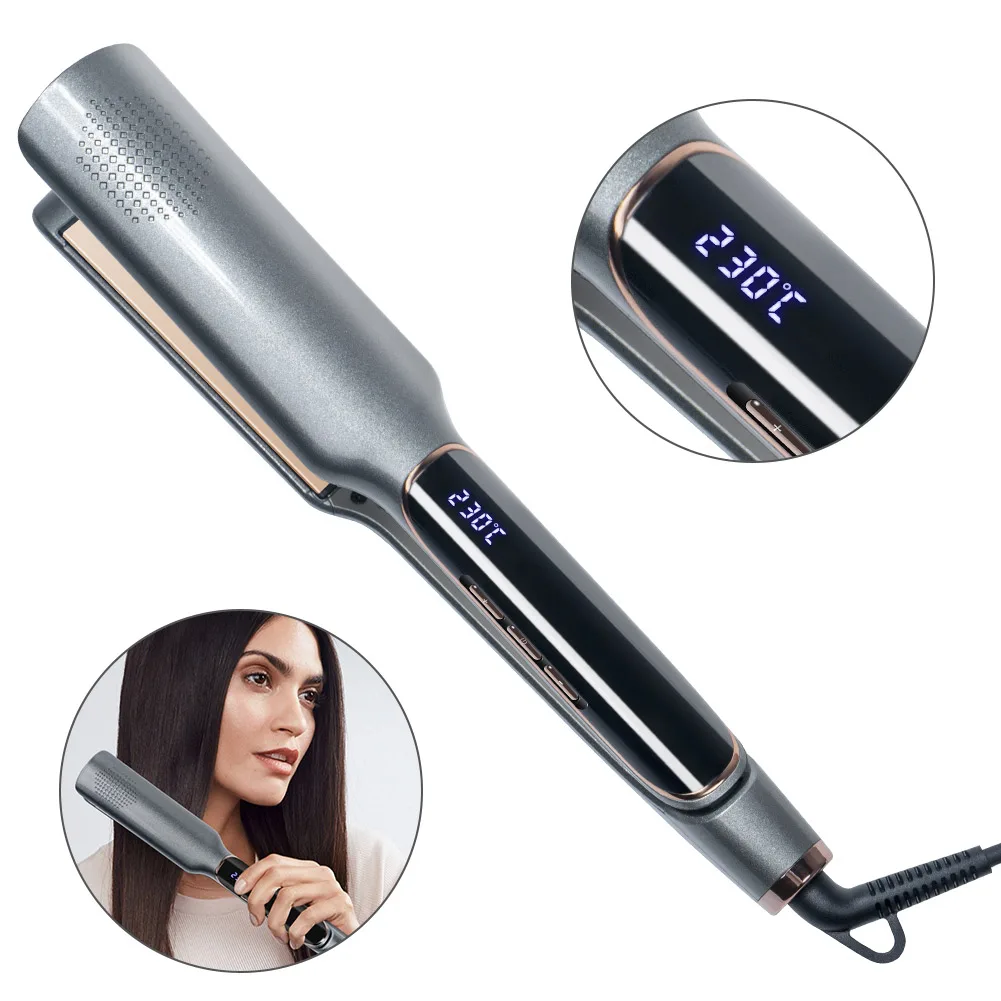 Plancha de pelo profesional 2 en 1, 13 velocidades, temperatura ajustable, herramienta de peinado de calentamiento rápido para cabello húmedo o seco