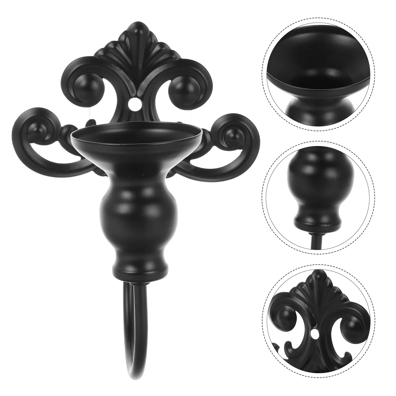 

Iron Wall Mount Holders Elevated Edges Safety Decorative Metal Sconces For Home Office Living Room Dining Room
