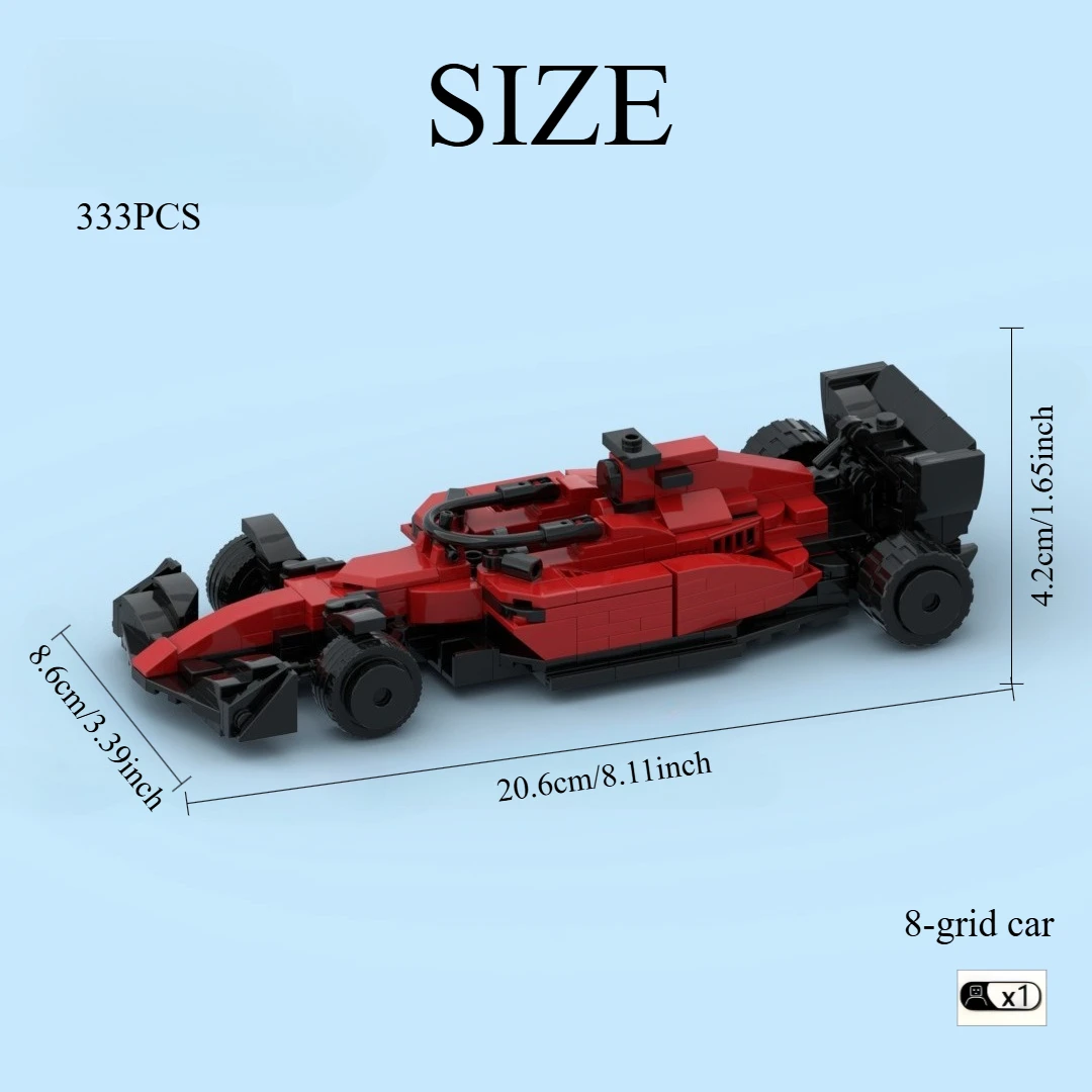 

333PCS Formula Racer Building Kit - MOC-Compatible Sports Car Model for Teens & Adults, DIY Engineering Gift with Guide
