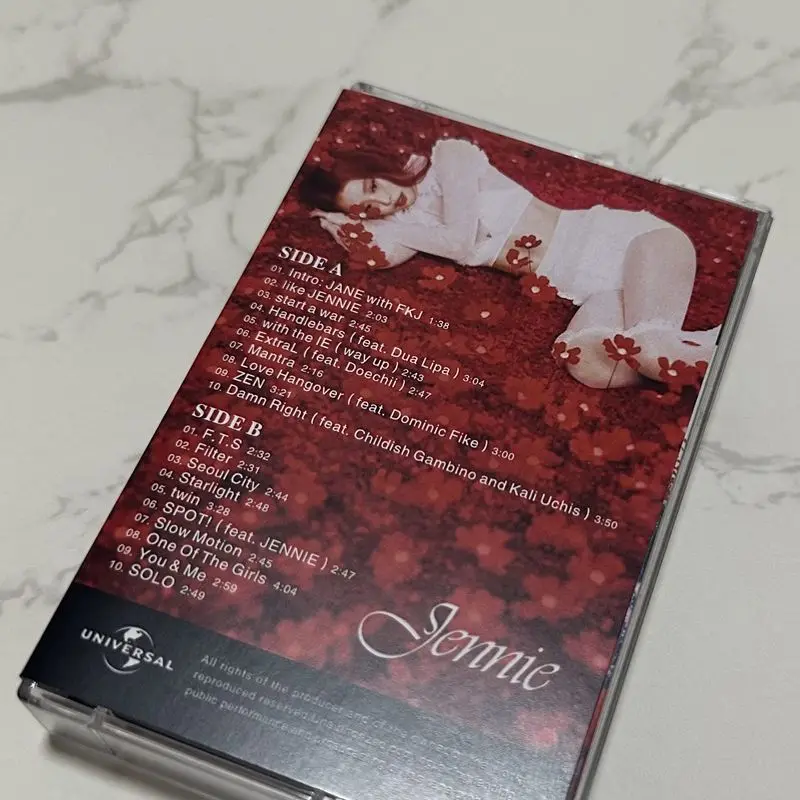JENNIE Kim Jennie Solo Album Ruby Korean Music Cassette Brand New Unopened With Lyrics Booklet Collectors K Pop