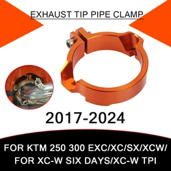 오토바이 배기 팁 머플러 파이프 클램프 플랜지 보호대 커버 KTM 250 300 EXC XC XCW XC-W 6 일 XC-W TPI 2017 - 2024