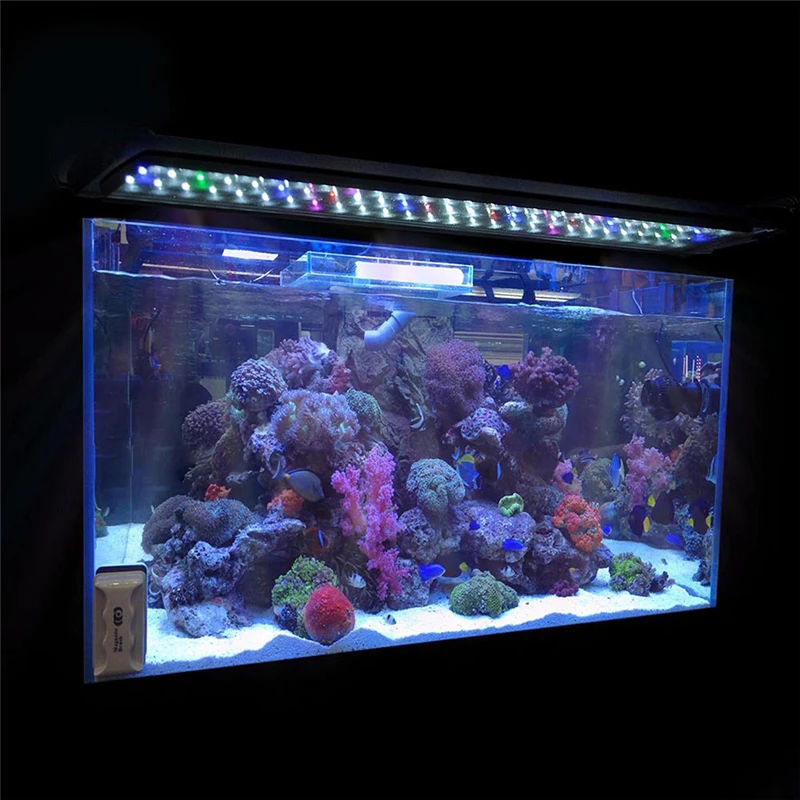 30-120cm LED Aquarium Light Multi-Color Full Spectrum Slim Fish Tank Aquatic Plant LandscapingMarine Grow Lighting Lamp