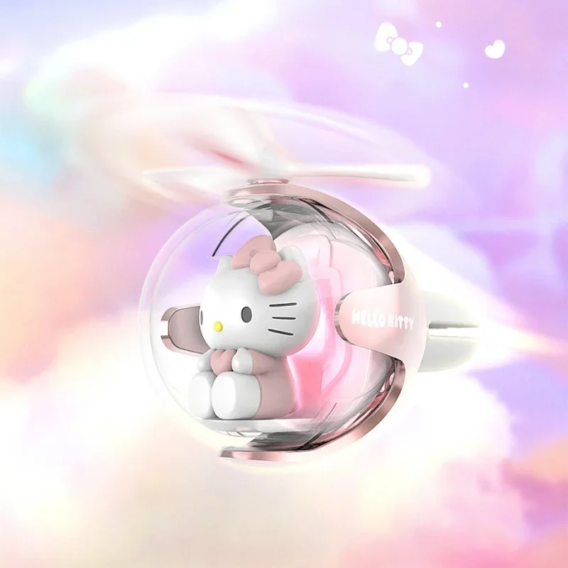 معطر هواء السيارة سانريو هالو كيتي - موزع روائح سانريو الرسمي لفتحات السيارة، هدية إكسسوارات ديكور إبداعية لطيفة