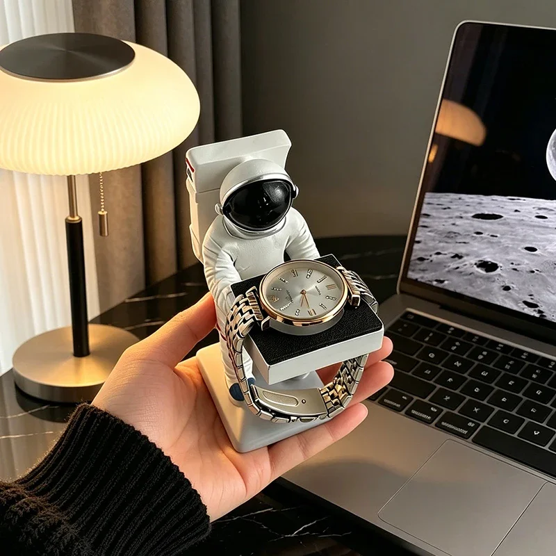 Creative Astronaut Resin Watch Stand Spaceman Figurine Watch Holder for Smartwatch Apple Watch Home Office Desk Decoration - view 6