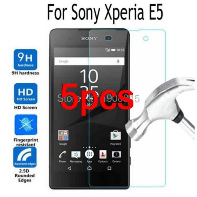 5 шт. для Sony Xperia E 5 закаленное стекло прозрачная защитная пленка для экрана на Xperia E5 F3311 F3313 LTE защитная пленка чехол