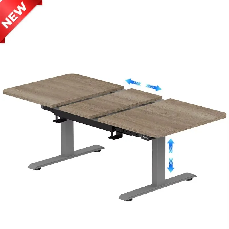 โครงโต๊ะปรับระดับความสูงและความกว้างได้ มอเตอร์คู่ โต๊ะปรับระดับไฟฟ้าแบบยืน-นั่ง เฟอร์นิเจอร์สำนักงานสุดหรู