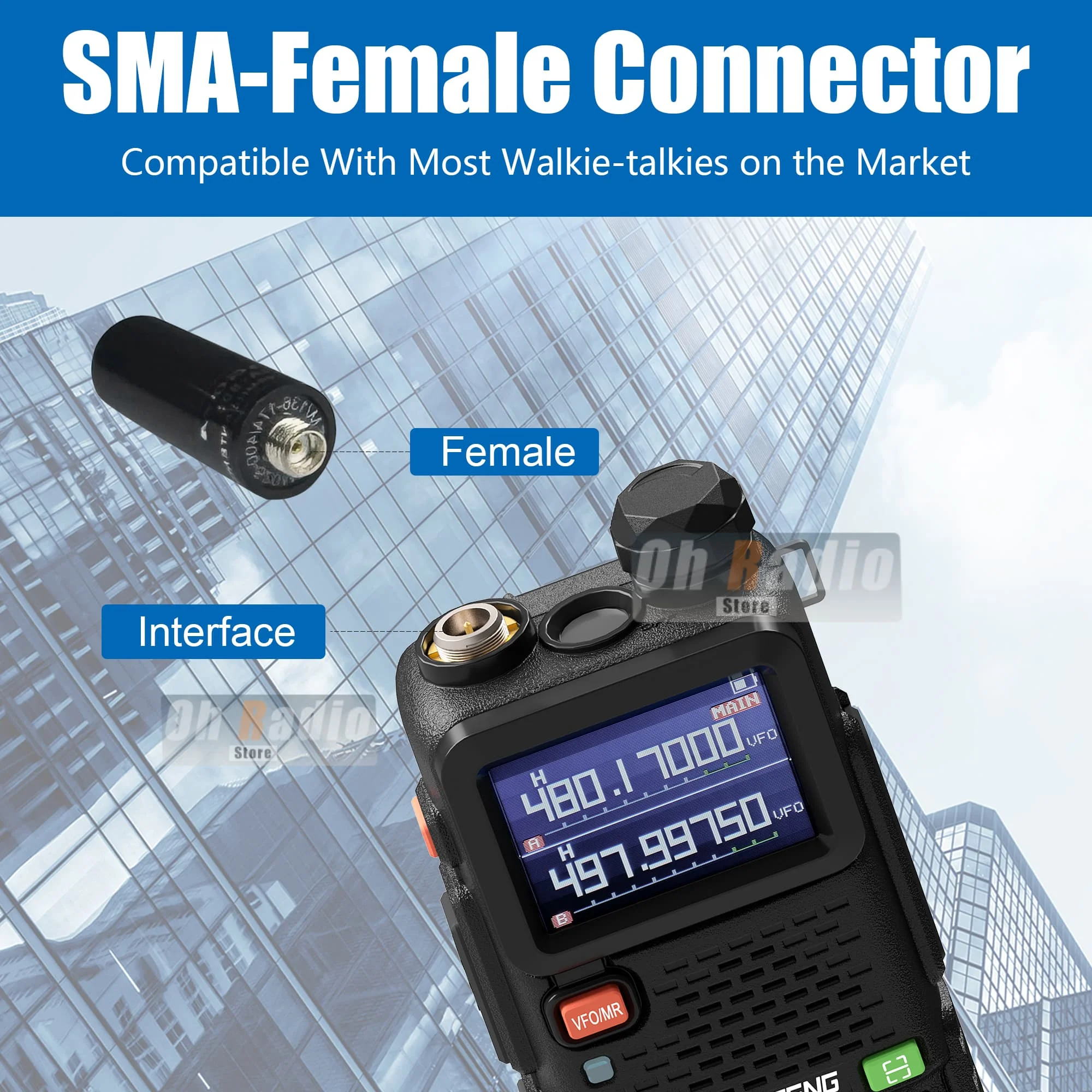 NA-805 Antenne SMA-Vrouwelijke VHF/UHF UV-5R Mini Antenne 136-174/400-520MHZ Voor Iradio UV-88 UV-98 Plus Quansheng TK11(5) UVK6 Radio