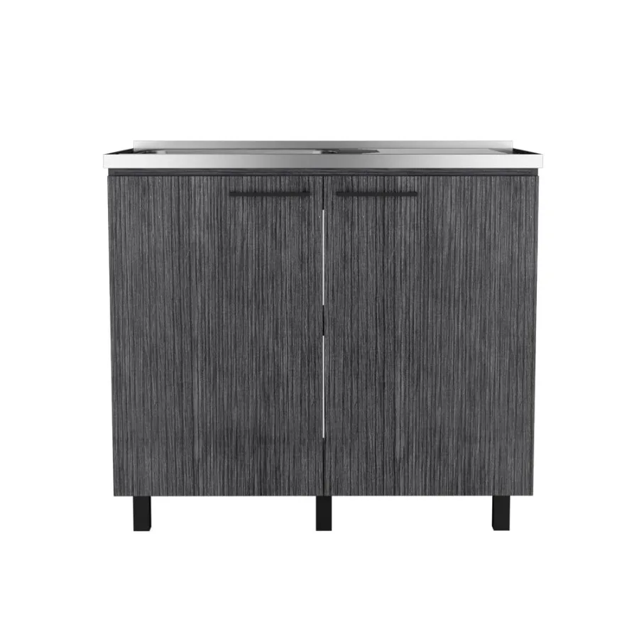 Meuble d'évier utilitaire Burwood Kitchen Chêne fumé