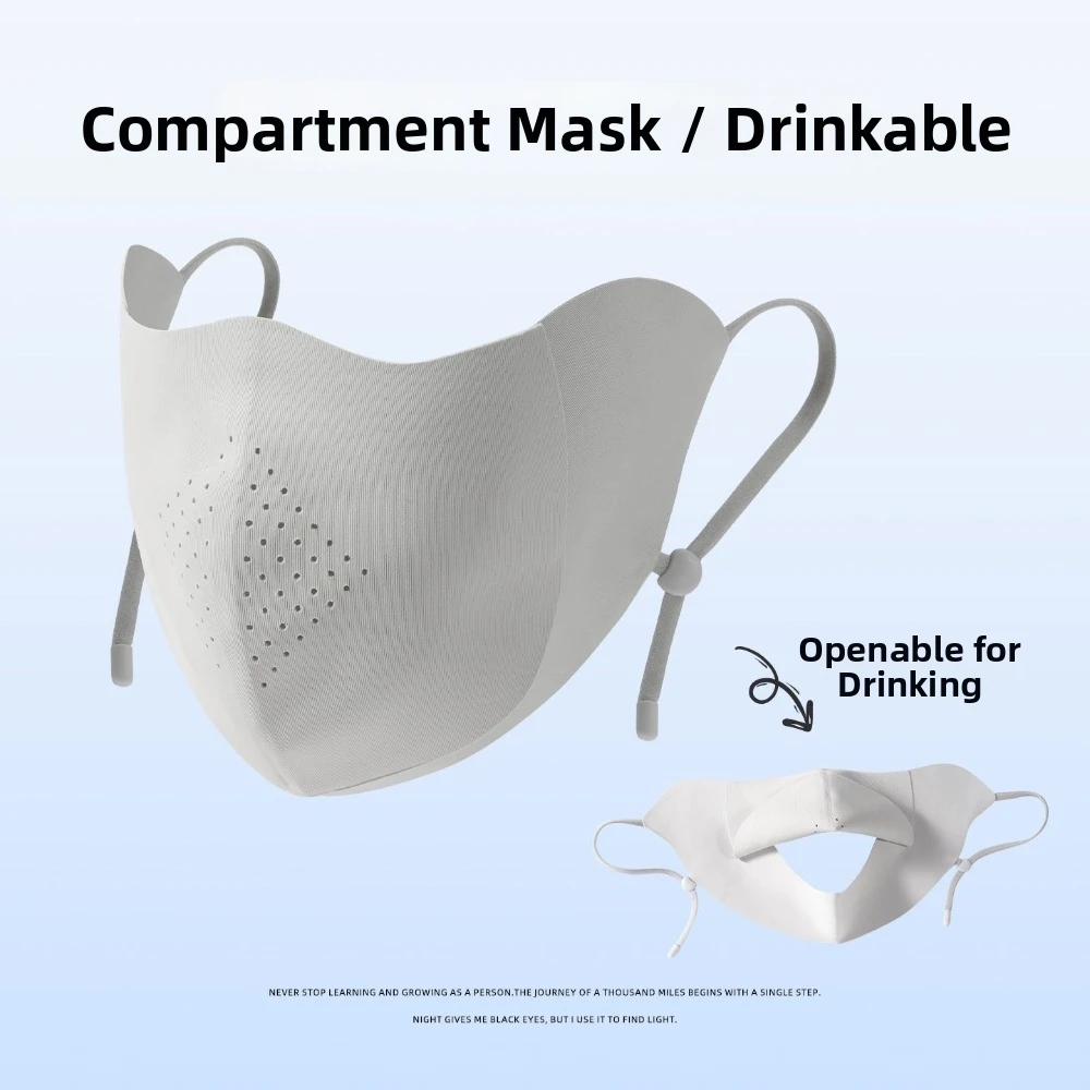 Neue leichte Gesichtsmaske mit UV-Schutz, atmungsaktive, waschbare Gesichtsbedeckungsmaske, UV-blockierende Kühlmaske für Outdoor-Aktivitäten – Detail 9