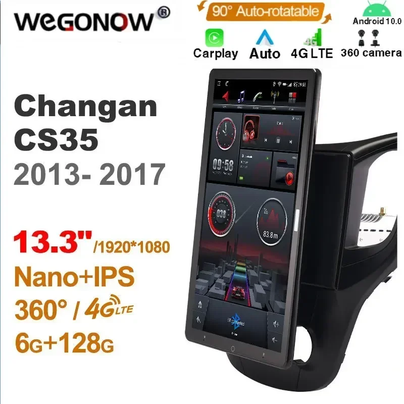 1920*1080 Android10.0 Ownice 13.3 Inch Rotation Autoradio 1 Din for Changan CS35 2013- 2017 Car Radio Auto GPS Multimedia DSP