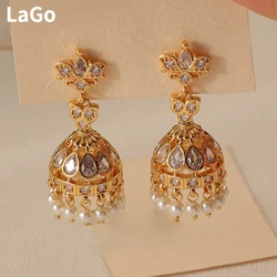 Trendy Jewelry Elegant Temperament High Quality Glass Dangle Earrings For Women Girl Party Wedding Gift 2024 Trend New