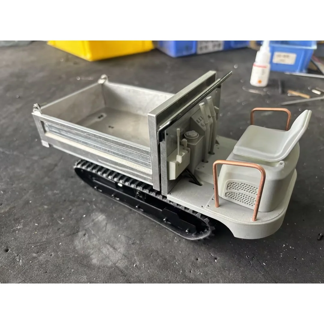 

New 1:14 RC Hydraulic Tracked Carriers Truck C12R RTR Remote Control Metal Dumper Car Model Compact Worksite Machines Adults Toy