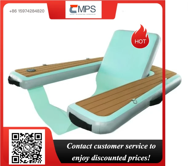 Hot Sales  Summer Water Play Equipment Inflatable Water Floating Chair  Chair Swim Platform With Eva Teak