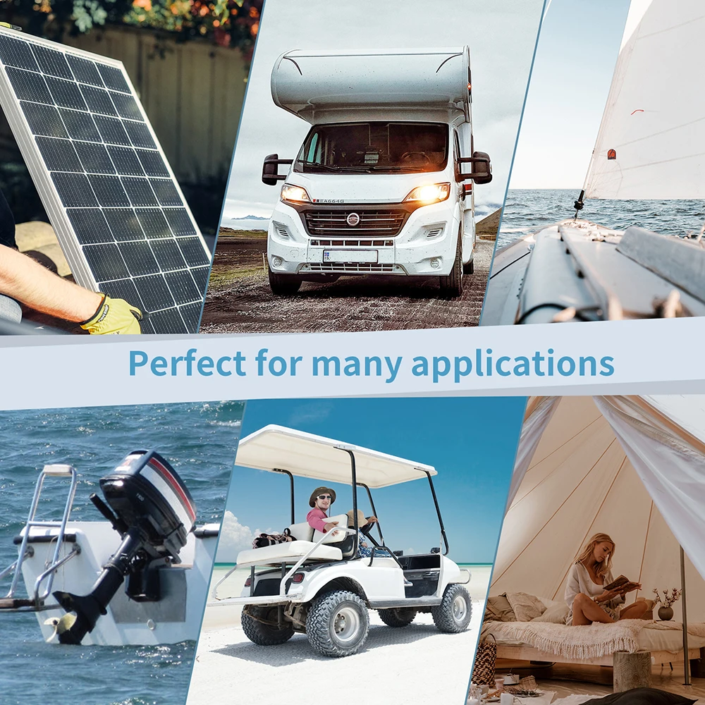 KEPWORTH 12 فولت 100 أمبير بطارية ليثيوم فوسفات الحديد ترقية BMS 6000 دورات ل RV المعسكر عربة جولف على الطرق الوعرة خارج الشبكة الرياح الشمسية