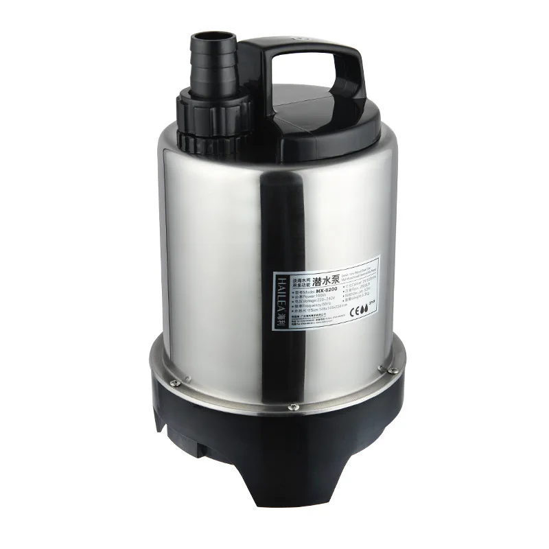 HAILEA HX-8200 Aquarium Submersible Pump Dual-purpose Mute High-lift for Fresh Water and Sea Water Seafood Pool Circulating Pump