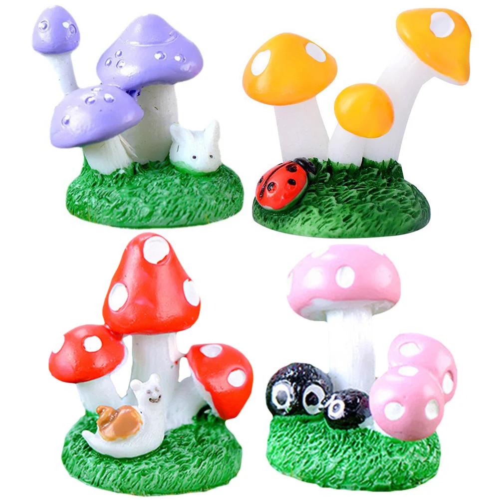 

Mushroom Garden Miniatures Fairies Flowerpot Bonsai Decorations Artificial Photography Prop