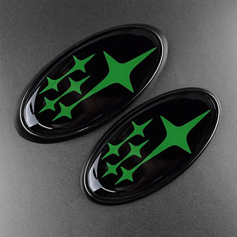 2PCS Auto Anteriore Testa Emblema Baule Posteriore Logo Distintivo Della Copertura Adesivo per Subaru XV Outback Impreza BRZ WRX STI Legacy Accessori