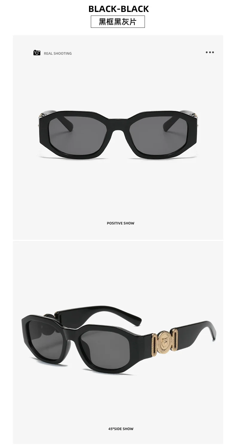 LONSY Fashion Square Sonnenbrille Frau Marke Design Schwarz Gradienten Sonnenbrille Weiblichen Großen Rahmen Retro Vintage Oculos De Sol UV400 – Detail 4