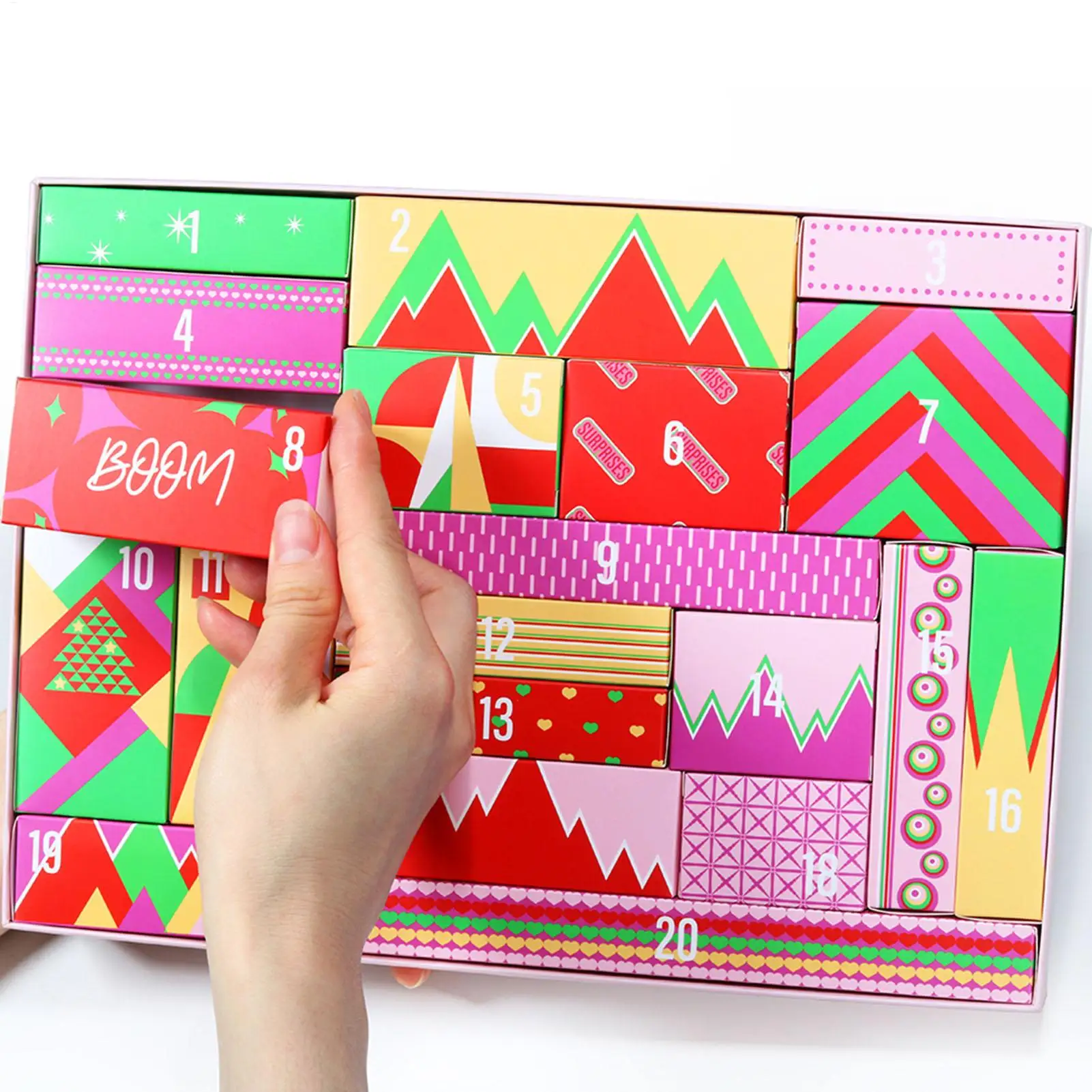 Adventskalender 2025, Make-up-Set, Weihnachts-Countdown-Kalender für Mädchen, Lippenstift, Lidschatten, Concealer, Kosmetik, Geschenkbox