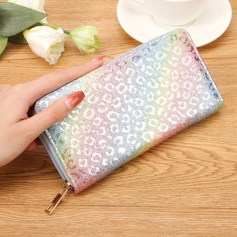 Fashion Women's Wallets PU Leather Lips Pattern Zipper Long Wallet Large Capacity Credit Card Holder Purse Clutch Phone Bag