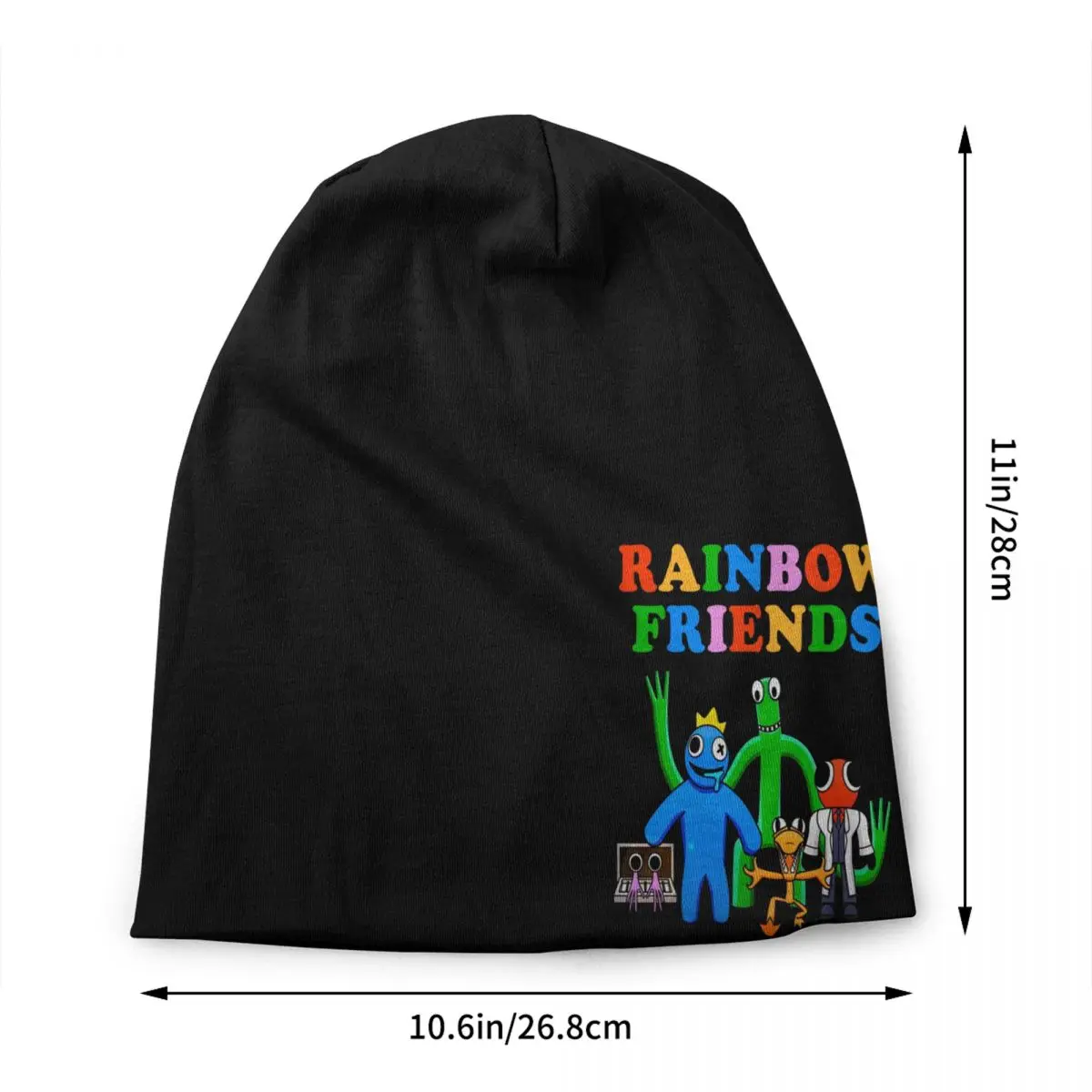 Custom Rainbows Friend Play Gaming Bonnet Hat Knit Hat Men Women Cool Unisex Adult Warm Winter Beanies Cap