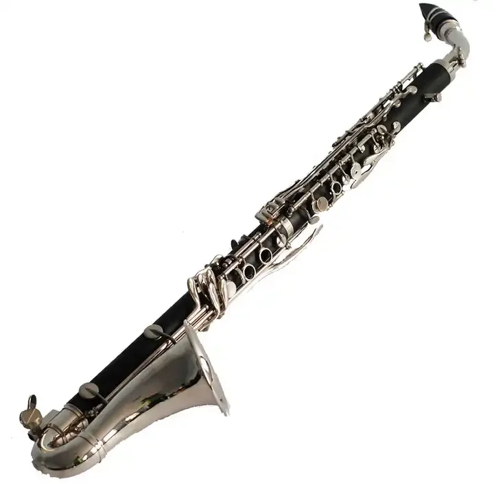 Professional Rubber Bakelite Nickel Plated Eb Alto Clarinet Instrument