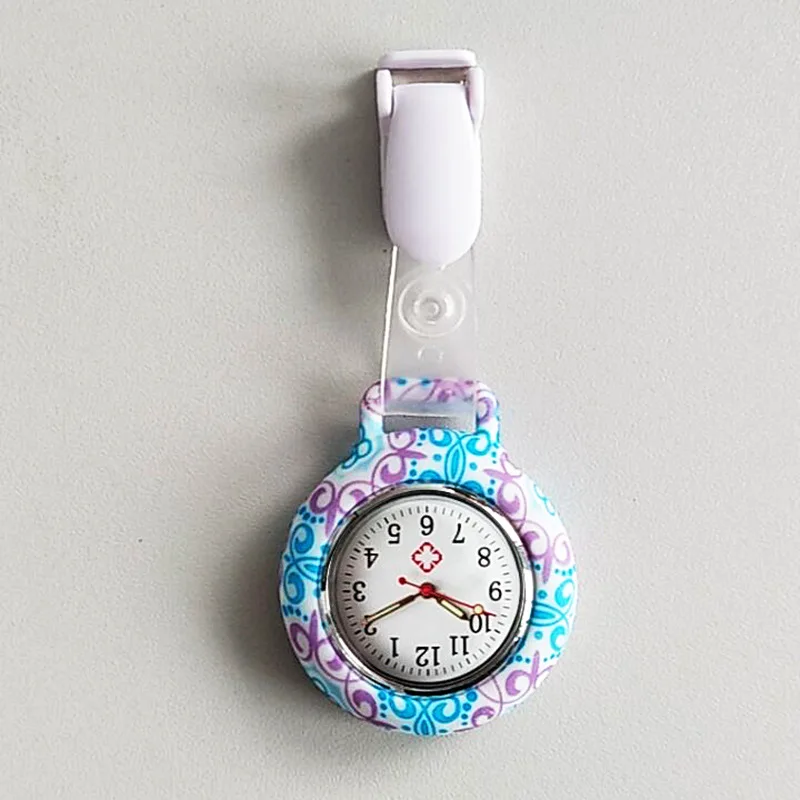 ​1 Pcs Nurses Doctor Quartz Fob Pocket Watch Silicone Case Band Pocket Watch Nurse Accessories For Work Birthday Gifts