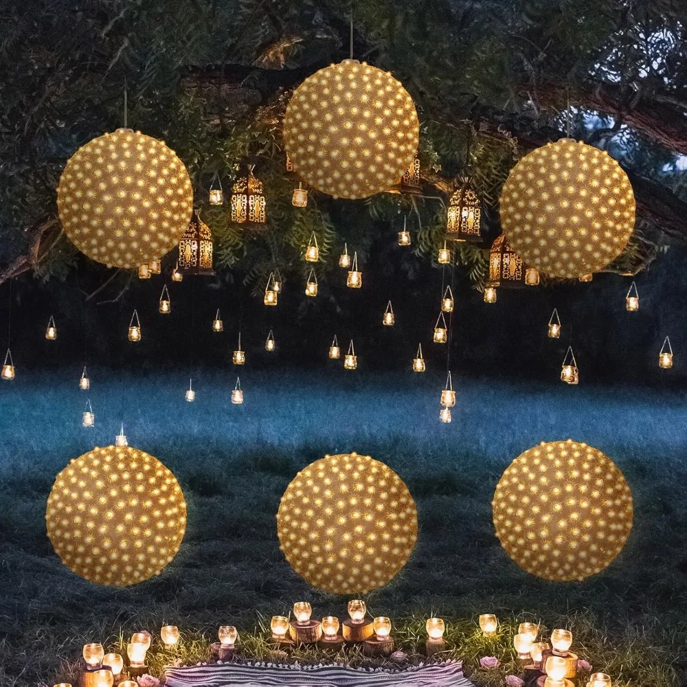 Christmas Starlight Sphere Ball, Hanging Light Sphere for Tree Holiday Commercial Home Decorations Novelty, Xmas Hanging Lights